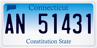CT license plate AN51431