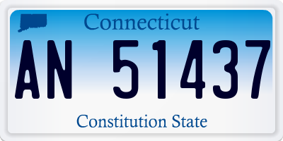 CT license plate AN51437