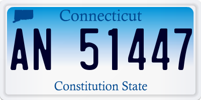 CT license plate AN51447