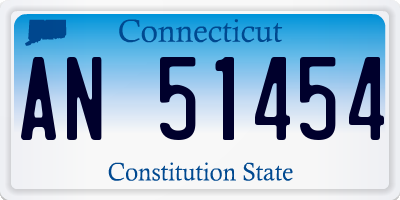 CT license plate AN51454