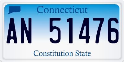 CT license plate AN51476