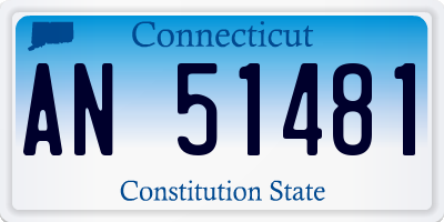 CT license plate AN51481