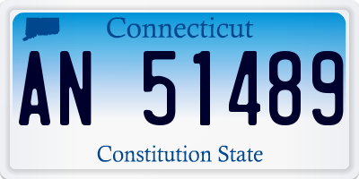 CT license plate AN51489