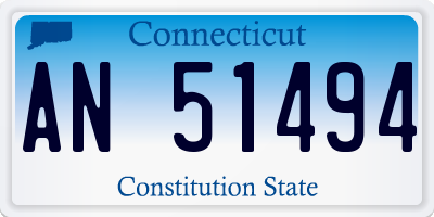 CT license plate AN51494