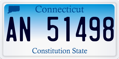 CT license plate AN51498