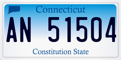 CT license plate AN51504