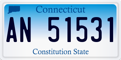 CT license plate AN51531