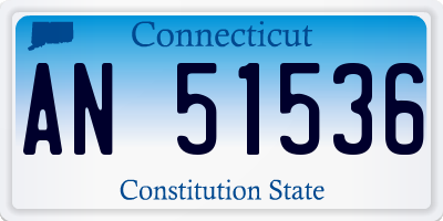 CT license plate AN51536