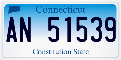 CT license plate AN51539
