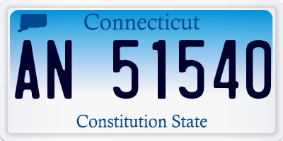 CT license plate AN51540