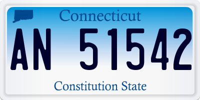 CT license plate AN51542
