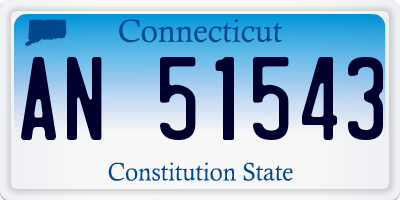 CT license plate AN51543