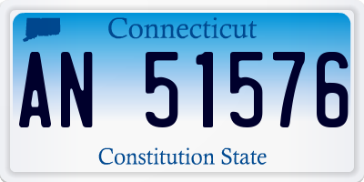 CT license plate AN51576