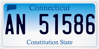 CT license plate AN51586
