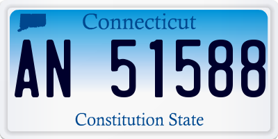 CT license plate AN51588