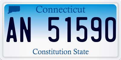 CT license plate AN51590
