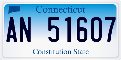 CT license plate AN51607