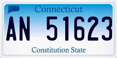 CT license plate AN51623