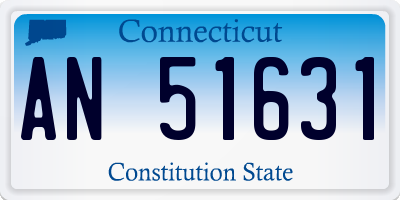 CT license plate AN51631