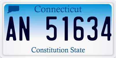 CT license plate AN51634