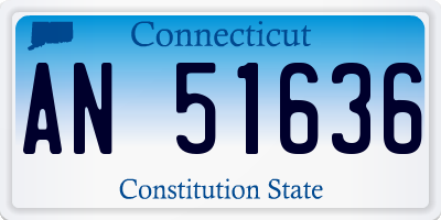 CT license plate AN51636