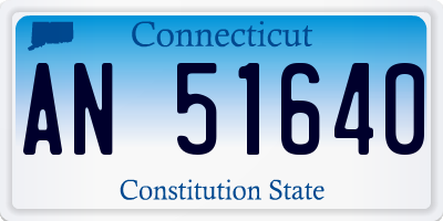 CT license plate AN51640