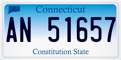 CT license plate AN51657