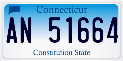 CT license plate AN51664