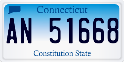 CT license plate AN51668