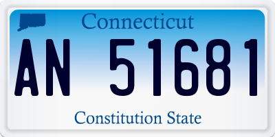 CT license plate AN51681