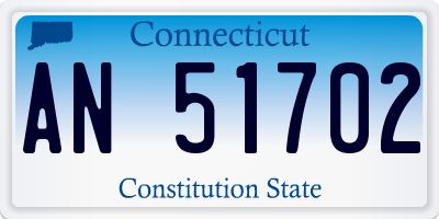 CT license plate AN51702