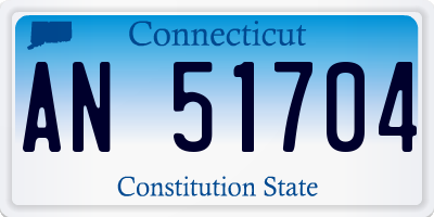 CT license plate AN51704