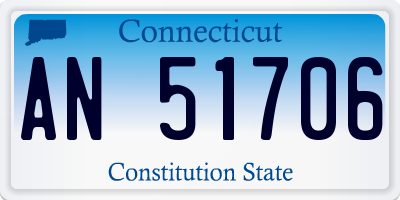 CT license plate AN51706
