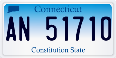 CT license plate AN51710