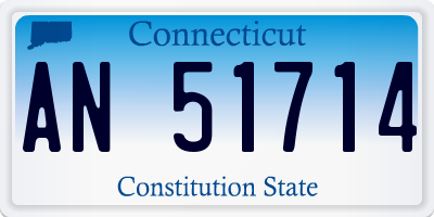 CT license plate AN51714
