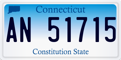CT license plate AN51715