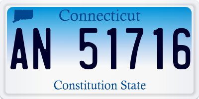 CT license plate AN51716