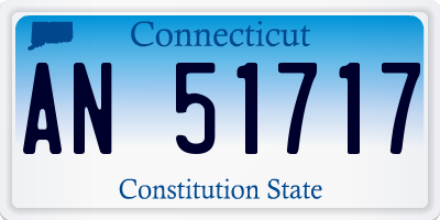 CT license plate AN51717