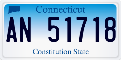 CT license plate AN51718