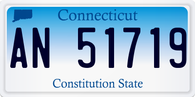CT license plate AN51719