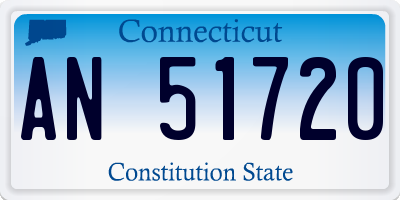 CT license plate AN51720