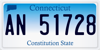 CT license plate AN51728