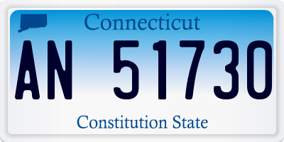 CT license plate AN51730
