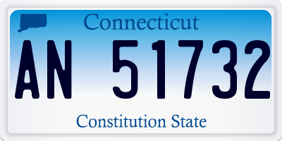 CT license plate AN51732