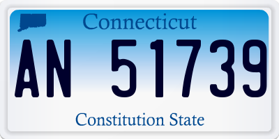 CT license plate AN51739