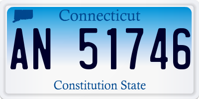 CT license plate AN51746