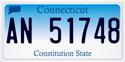 CT license plate AN51748