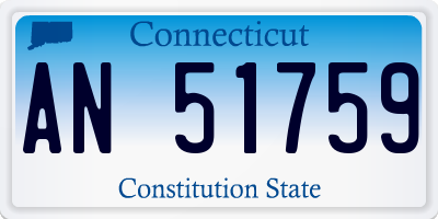 CT license plate AN51759