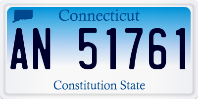 CT license plate AN51761