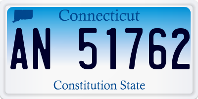CT license plate AN51762